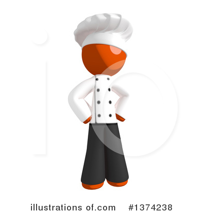 Royalty-Free (RF) Orange Man Chef Clipart Illustration by Leo Blanchette - Stock Sample #1374238