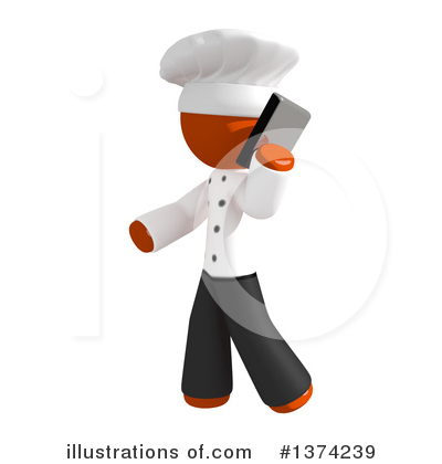 Royalty-Free (RF) Orange Man Chef Clipart Illustration by Leo Blanchette - Stock Sample #1374239