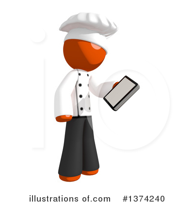 Royalty-Free (RF) Orange Man Chef Clipart Illustration by Leo Blanchette - Stock Sample #1374240