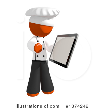 Royalty-Free (RF) Orange Man Chef Clipart Illustration by Leo Blanchette - Stock Sample #1374242