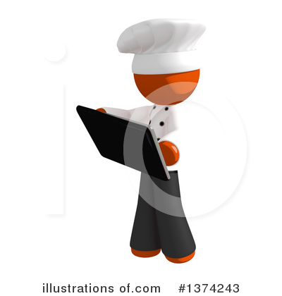 Royalty-Free (RF) Orange Man Chef Clipart Illustration by Leo Blanchette - Stock Sample #1374243