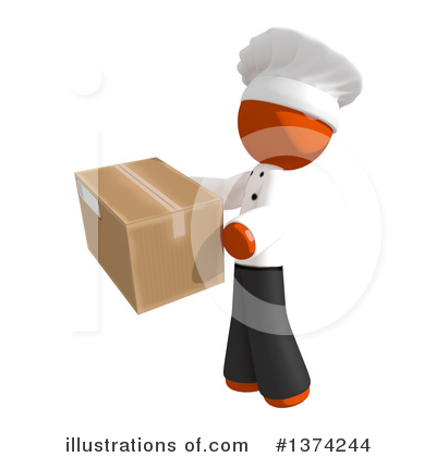 Royalty-Free (RF) Orange Man Chef Clipart Illustration by Leo Blanchette - Stock Sample #1374244