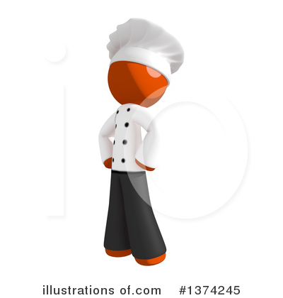 Royalty-Free (RF) Orange Man Chef Clipart Illustration by Leo Blanchette - Stock Sample #1374245