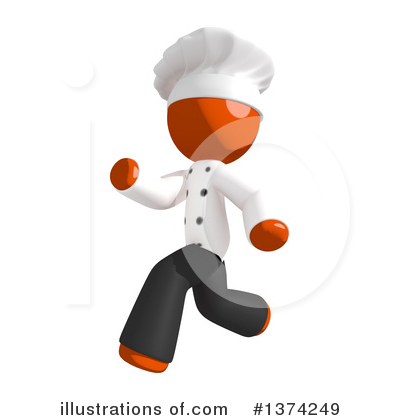 Royalty-Free (RF) Orange Man Chef Clipart Illustration by Leo Blanchette - Stock Sample #1374249