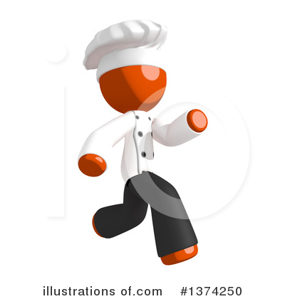 Royalty-Free (RF) Orange Man Chef Clipart Illustration by Leo Blanchette - Stock Sample #1374250