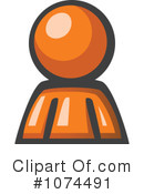 Orange Man Clipart #1074491 by Leo Blanchette
