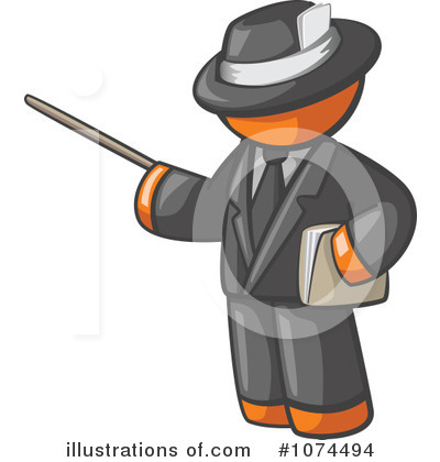 Royalty-Free (RF) Orange Man Clipart Illustration by Leo Blanchette - Stock Sample #1074494