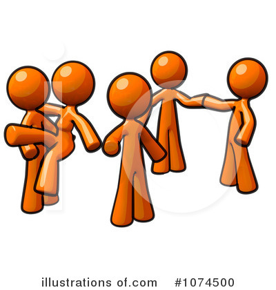 Royalty-Free (RF) Orange Man Clipart Illustration by Leo Blanchette - Stock Sample #1074500