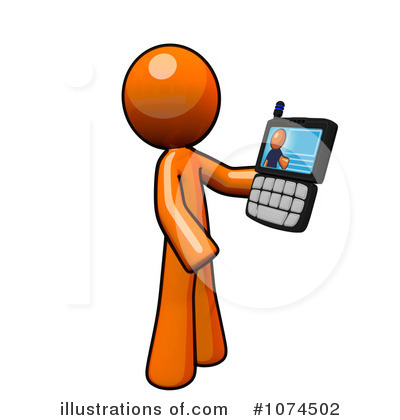 Royalty-Free (RF) Orange Man Clipart Illustration by Leo Blanchette - Stock Sample #1074502