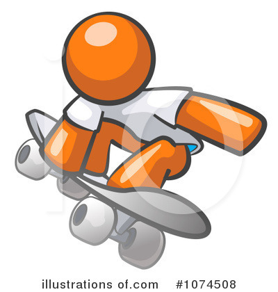 Royalty-Free (RF) Orange Man Clipart Illustration by Leo Blanchette - Stock Sample #1074508