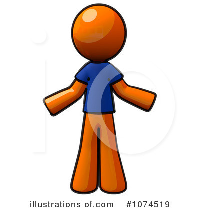 Royalty-Free (RF) Orange Man Clipart Illustration by Leo Blanchette - Stock Sample #1074519