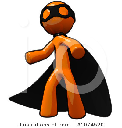 Royalty-Free (RF) Orange Man Clipart Illustration by Leo Blanchette - Stock Sample #1074520