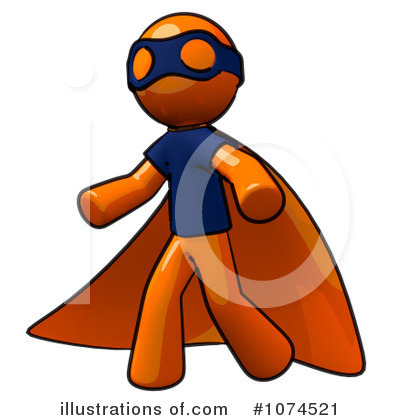 Royalty-Free (RF) Orange Man Clipart Illustration by Leo Blanchette - Stock Sample #1074521