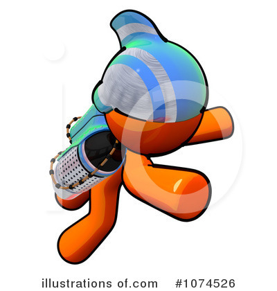Royalty-Free (RF) Orange Man Clipart Illustration by Leo Blanchette - Stock Sample #1074526