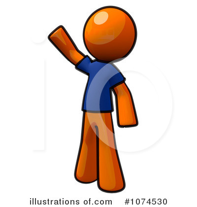 Royalty-Free (RF) Orange Man Clipart Illustration by Leo Blanchette - Stock Sample #1074530