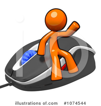 Royalty-Free (RF) Orange Man Clipart Illustration by Leo Blanchette - Stock Sample #1074544