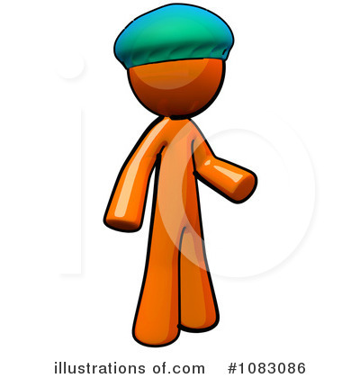 Royalty-Free (RF) Orange Man Clipart Illustration by Leo Blanchette - Stock Sample #1083086