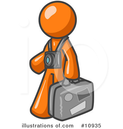 Royalty-Free (RF) Orange Man Clipart Illustration by Leo Blanchette - Stock Sample #10935