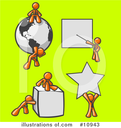 Royalty-Free (RF) Orange Man Clipart Illustration by Leo Blanchette - Stock Sample #10943