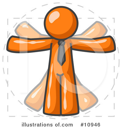 Royalty-Free (RF) Orange Man Clipart Illustration by Leo Blanchette - Stock Sample #10946