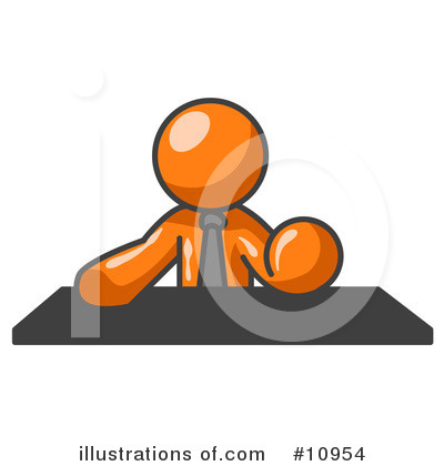 Royalty-Free (RF) Orange Man Clipart Illustration by Leo Blanchette - Stock Sample #10954