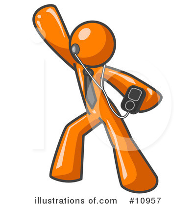 Royalty-Free (RF) Orange Man Clipart Illustration by Leo Blanchette - Stock Sample #10957