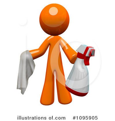 Royalty-Free (RF) Orange Man Clipart Illustration by Leo Blanchette - Stock Sample #1095905