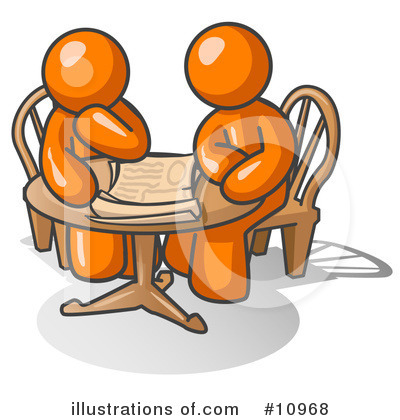 Royalty-Free (RF) Orange Man Clipart Illustration by Leo Blanchette - Stock Sample #10968