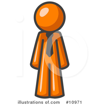 Royalty-Free (RF) Orange Man Clipart Illustration by Leo Blanchette - Stock Sample #10971