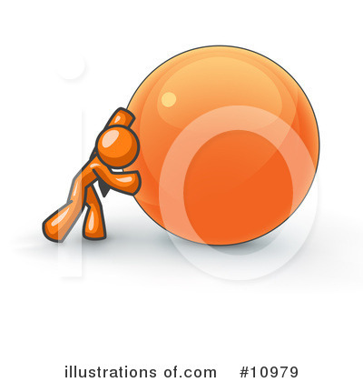 Royalty-Free (RF) Orange Man Clipart Illustration by Leo Blanchette - Stock Sample #10979