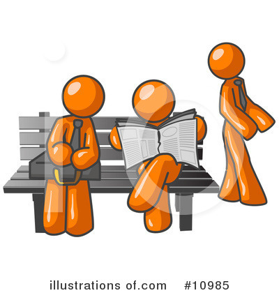 Royalty-Free (RF) Orange Man Clipart Illustration by Leo Blanchette - Stock Sample #10985