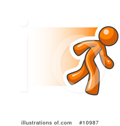 Royalty-Free (RF) Orange Man Clipart Illustration by Leo Blanchette - Stock Sample #10987