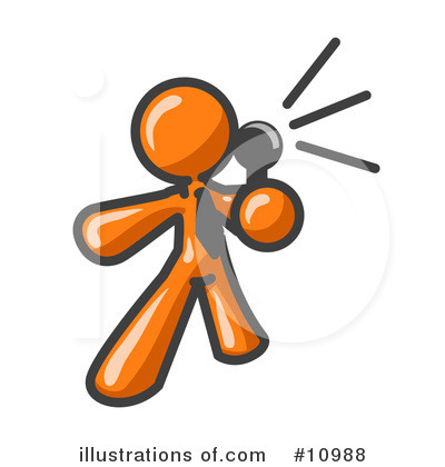Royalty-Free (RF) Orange Man Clipart Illustration by Leo Blanchette - Stock Sample #10988