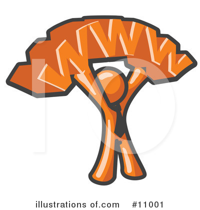 Royalty-Free (RF) Orange Man Clipart Illustration by Leo Blanchette - Stock Sample #11001