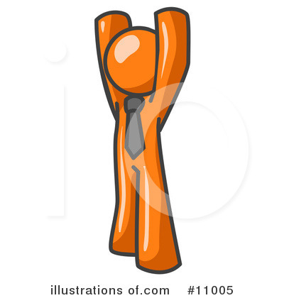 Royalty-Free (RF) Orange Man Clipart Illustration by Leo Blanchette - Stock Sample #11005