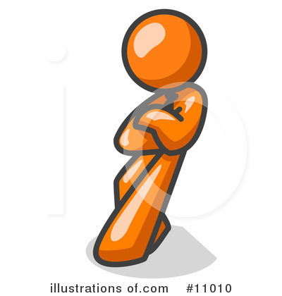 Royalty-Free (RF) Orange Man Clipart Illustration by Leo Blanchette - Stock Sample #11010