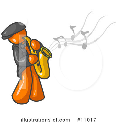 Saxophone Clipart #11017 by Leo Blanchette