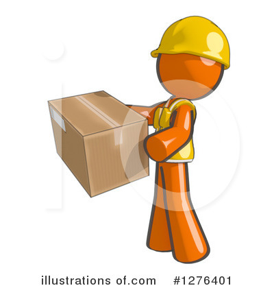 Royalty-Free (RF) Orange Man Clipart Illustration by Leo Blanchette - Stock Sample #1276401