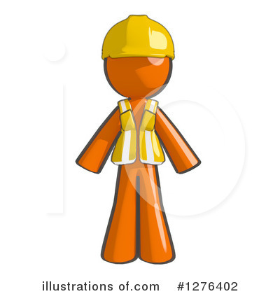 Royalty-Free (RF) Orange Man Clipart Illustration by Leo Blanchette - Stock Sample #1276402