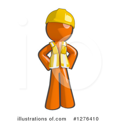 Royalty-Free (RF) Orange Man Clipart Illustration by Leo Blanchette - Stock Sample #1276410