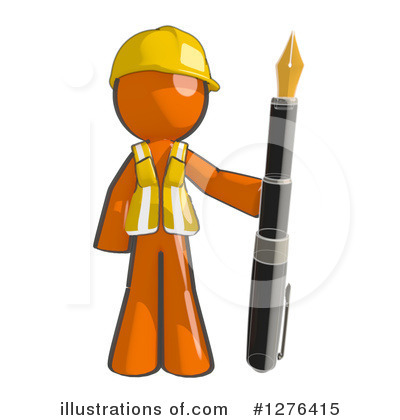 Royalty-Free (RF) Orange Man Clipart Illustration by Leo Blanchette - Stock Sample #1276415
