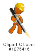 Orange Man Clipart #1276416 by Leo Blanchette