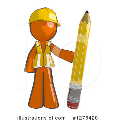 Royalty-Free (RF) Orange Man Clipart Illustration by Leo Blanchette - Stock Sample #1276420