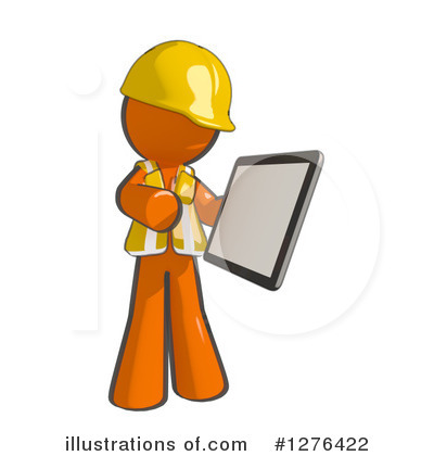 Royalty-Free (RF) Orange Man Clipart Illustration by Leo Blanchette - Stock Sample #1276422