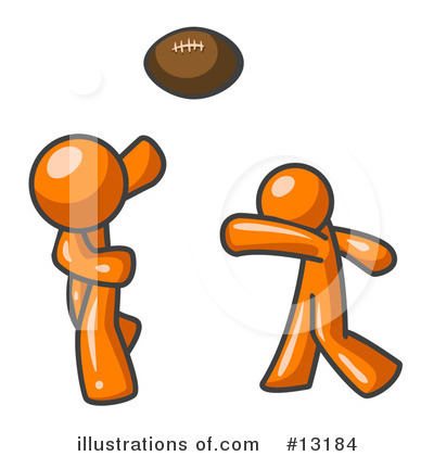 Football Clipart #13184 by Leo Blanchette
