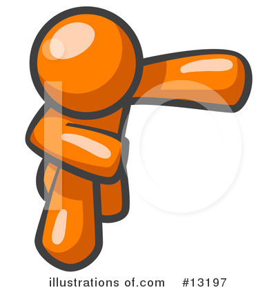 Royalty-Free (RF) Orange Man Clipart Illustration by Leo Blanchette - Stock Sample #13197