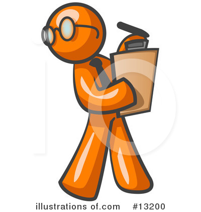 Royalty-Free (RF) Orange Man Clipart Illustration by Leo Blanchette - Stock Sample #13200