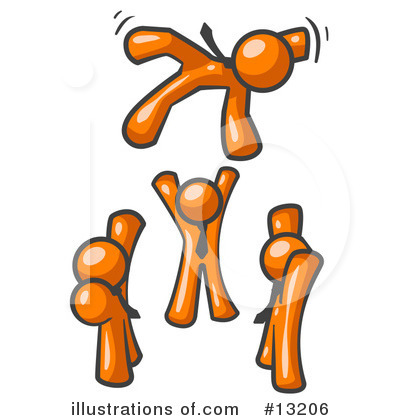 Royalty-Free (RF) Orange Man Clipart Illustration by Leo Blanchette - Stock Sample #13206