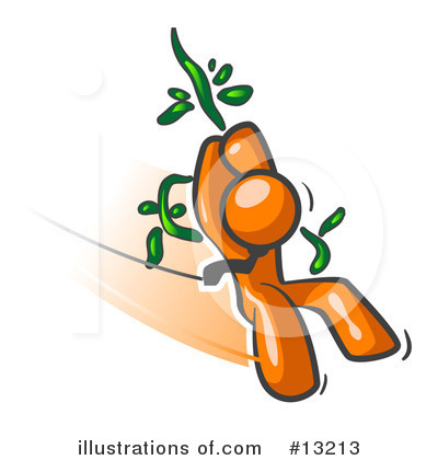 Royalty-Free (RF) Orange Man Clipart Illustration by Leo Blanchette - Stock Sample #13213