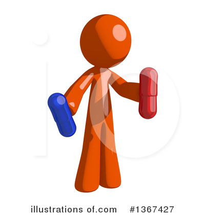 Royalty-Free (RF) Orange Man Clipart Illustration by Leo Blanchette - Stock Sample #1367427